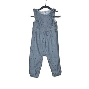 Baby gap 12-18 months romper one piece striped polka dot ruffle sleeves